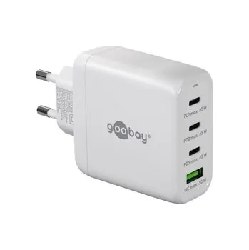 Goobay 3x USB-C USB 68W nástěnná nabíječka, BÍLÁ