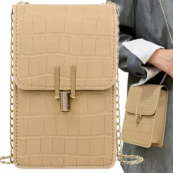 Kabelka Malá kabelka přes rameno E39 (Malá dámská kabelka na telefon, doklady - délka řetízku 120 cm)