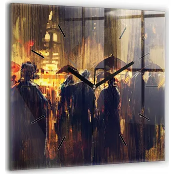 Hodiny Nástěnné hodiny Wallfluent hnědé 60 cm