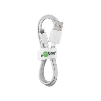 Datový kabel USB-C - USB typ A 2.0 kabel Goobay White 1m