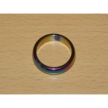 Drahý kámen Hematit pokovený - Prstýnek - průměr 20 mm - kp39