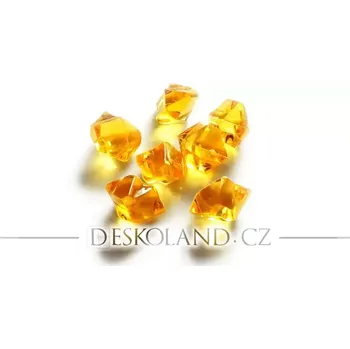 Přírodní kámen Hrací kameny - krystaly malé - zlatý jantar