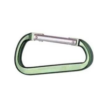 Jištění Karabina hliníková typ D 6 x 60mm, zelená, 1 ks
