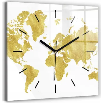 Hodiny Nástěnné hodiny Wallfluent zlaté 30 cm
