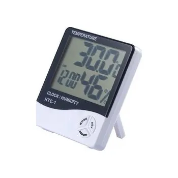 Domácí teploměr HTC-1 Teploměr+vlhkoměr+hodiny