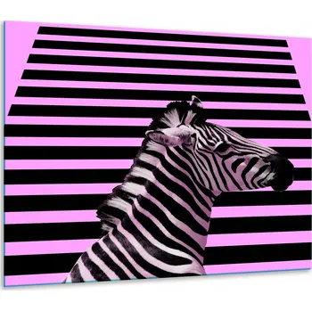 Obraz SKLENĚNÁ OCHRANNÁ DESKA NA SPORÁK 60x52 ZEBRA