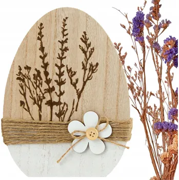 Obraz VELIKONOČNÍ OZDOBA VAJÍČKO 20 CM DEKORACE KRASLICE NA STŮL DŘEVĚNÉ SMIL