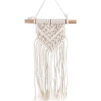 Výprodej - Drhaná dekorace macrame k zavěšení - režná sv. Varianta: 1 režná světlá, Balení: 1 ks