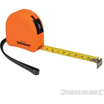 metr Silverline | Svinovací metr, zaoblený, reflexní barva - prodejní box - 3m x 16mm MT03