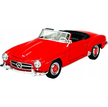 autíčko WELLY 1955 MERCEDES-BENZ 190 SL W121 ČERVENÝ 1:24 NOVÝ KOVOVÝ MODEL 24118