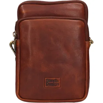 Pánská aktovka Kožená taška na mobil a doklady SendiDesign Menny - koňak