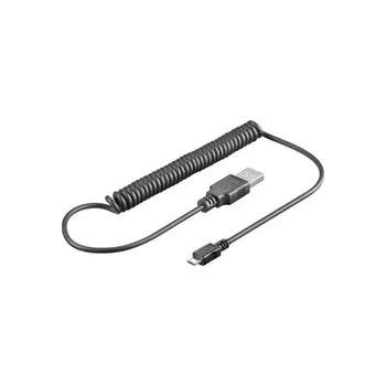 Datový kabel USB - microUSB spirálový kabel 40-100cm Goobay