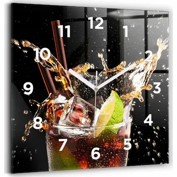 Hodiny Nástěnné hodiny Wallfluent černé 30 cm