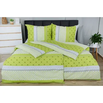 Povlečení Bavlněné povlečení BASIC GARETA limetkové