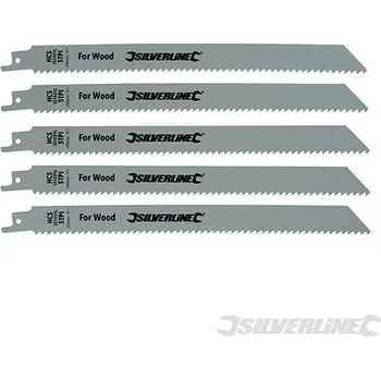 Silverline | Pilové listy pro pilu ocasku, 5 tpi - 5 kusů - HCS - 5tpi - 240mm 196500