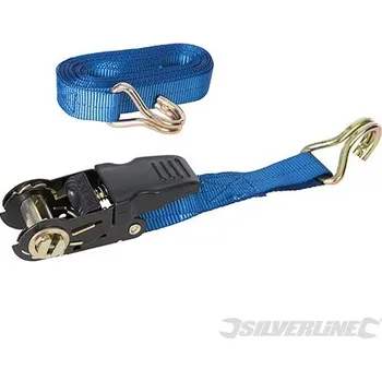 Upínací popruh Silverline | Vázací popruh s pogumovanou ráčnou 750 kg - Rated 250kg Capacity 825kg 978413