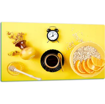 Kuchyňské prkénko SKLENĚNÁ DESKA NA KRAJENÍ 52x30 KÁVA