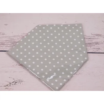 Šála Ostatní šátek bavlněný čtvercový šedý s puntíky