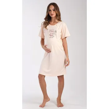 Dámská noční košile Dámská noční košile mateřská Maruška - světle lososová - S