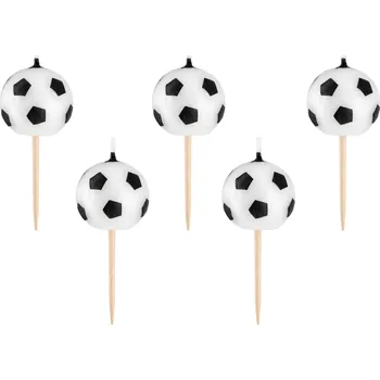 Dortová svíčka Svíčky na dort Fotbalové míče, 5 ks
