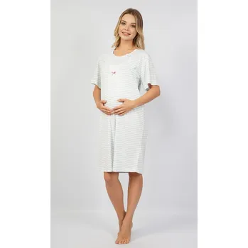 Dámské noční prádlo Dámská noční košile mateřská Méďa - světle šedá - S