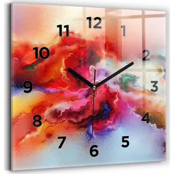 Hodiny Nástěnné hodiny Wallfluent červené 30 cm