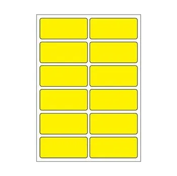 Samolepící etiketa Samolepicí etikety 48 x 21 mm, A6 (10 ks) reflexní žluté