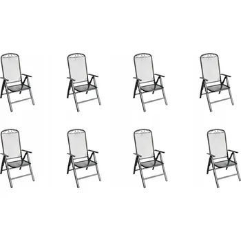 Zahradní nábytek Zahradní židle IWHOME kovová šedá