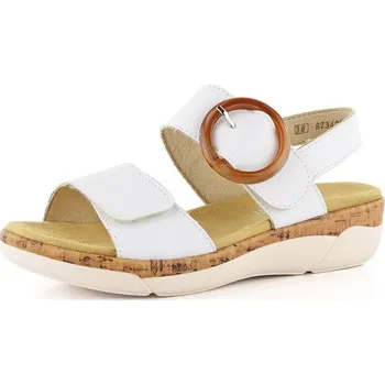 Dámské sandále Remonte sandály s plastovou sponou bílé R6853-80 - 43 | P671587