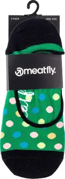 Dámské ponožky Ponožky MEATFLY Meatfly Low socks - Triple pack, K/ Green