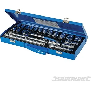 Gola sada Silverline | Sada 1/2" metrických hlavic s klíči - 21 dílů - 21pce 675046