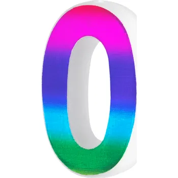 Dortová svíčka Duha lesklá dortová svíčka číslo 0 na narozeninový dort