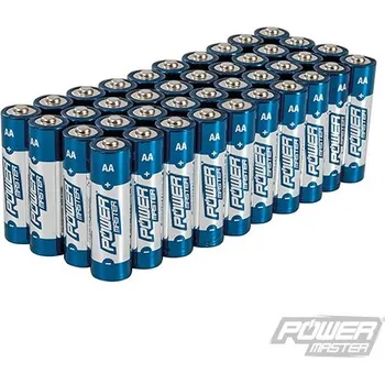 Článková baterie PowerMaster | AA Super Alkalické Baterie LR6 40 ks - 40pk 827540