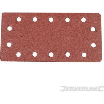 Brusný papír Silverline | Brusný papír perforovaný (na 1/2 papíru), se suchým zipem - 10 kusů - 120 Grit 945689