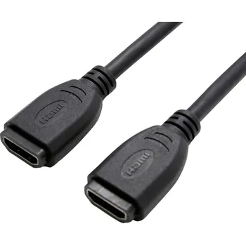 Elektrická zásuvka Value HDMI prodlužovací kabel Zásuvka HDMI-A, Zásuvka HDMI-A 0.00 m černá 12.99.3123 HDMI kabel