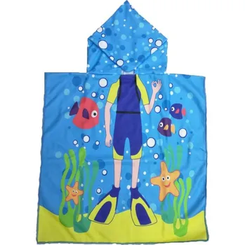 Dětské plážové pončo s potápěčem