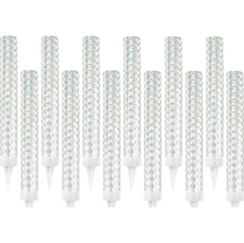 Party dekorace Holografická stříbrná dortová fontána 12 cm - 12 ks