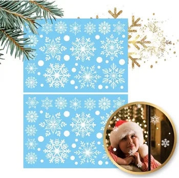 Vánoční dekorace Vánoční samolepky na okno 2x 35 x 25 cm