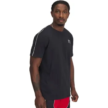 Pánské tričko Pánské tričko s krátkým rukávem Under Armour ICON HWT TEE TAPING černé 1390300-001 - S | UK 8 | US 10,5