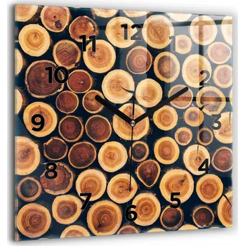 Hodiny Nástěnné hodiny Wallfluent hnědé 60 cm