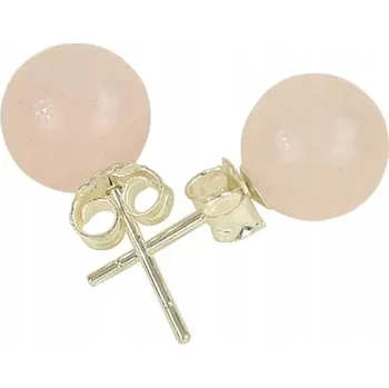 Náušnice Náušnice z růžového křemene - stříbro