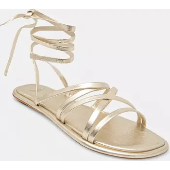 Dámské sandále Kožené sandály Weekend Max Mara FIABE dámské, zlatá barva, 2515521095600 2515521095600.GOLD GLD, EUR 37