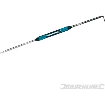 Úhloměr Silverline | Ocelová rýsovací jehla - 200mm MT60