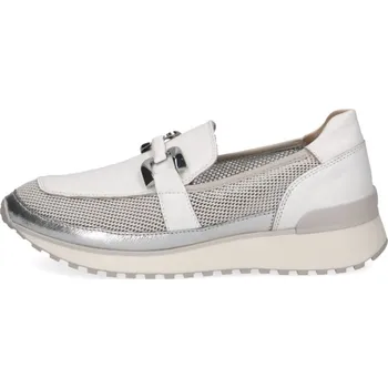 Dámské mokasíny Caprice dámské kožené mokasíny 9-24501-44 bílo/stříbrné Velikost: 37