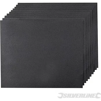 Brusný papír Silverline | Brusné papíry na mokrý i suchý podklad - 10 kusů - 240 Grit 959293