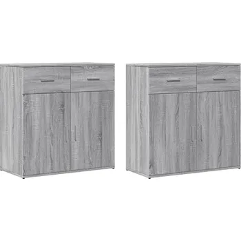 vidaXL Příborníky 2 ks 79 x 38 x 80 cm kompozitní dřevo [3276622] Barva: šedá sonoma