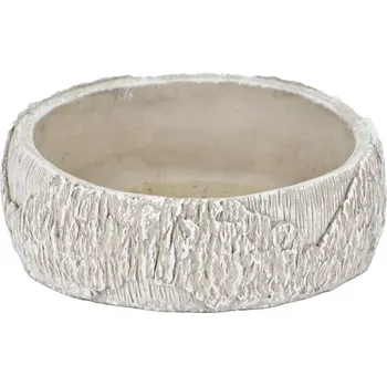 Obal na květináč Cementový obal na květiny 20 cm šedý