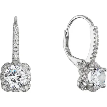 Náušnice Evolution Group Stříbrné náušnice kytičky se zirkony 11635.1