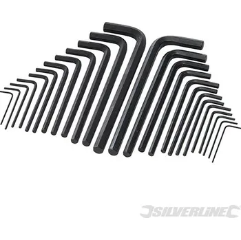 Klíč Silverline | Sada dlouhých šestihranných zástrčných klíčů 25 ks - Metric & AF HK25L