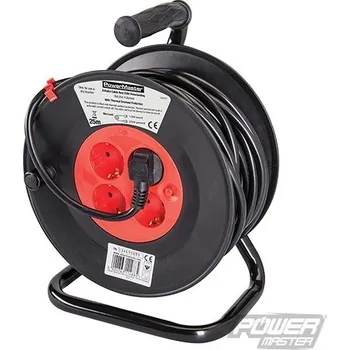 Prodlužovací kabel PowerMaster | Prodlužovací kabel na bubnu, 230 V, norma Schuko, 16 A - 16A 25m 4 CEE 7/4 Sockets 197277